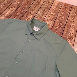 Marmot AirExchange UPF 40 SS Shirt Mens Large Agate Green Short Sleeve Button